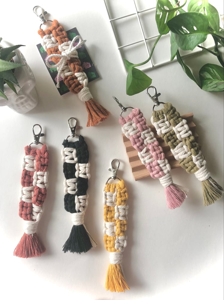 Image of Checkered Keychain Tags