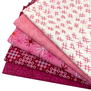 Stitchy Fuchsia/Pink Half Yard Color Bundle - 5 Pieces