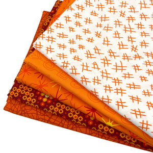 Stitchy Orange Half Yard Color Bundle - 5 Pieces