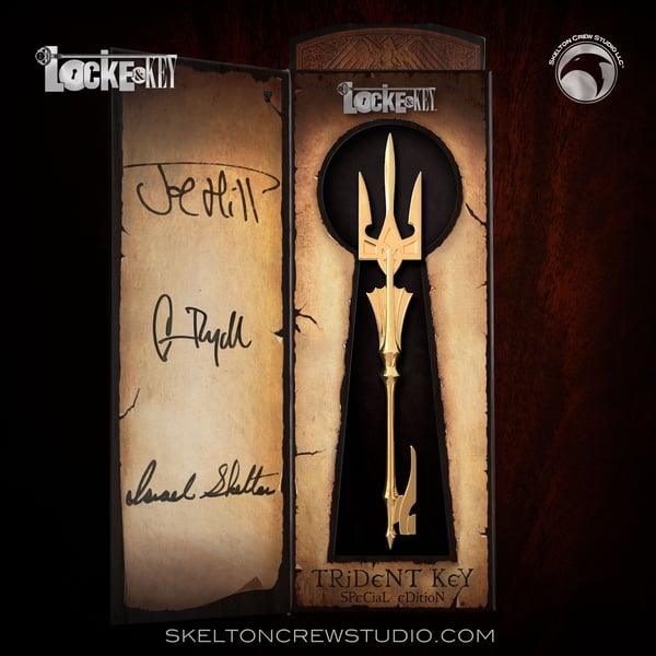 Image of Locke & Key: CHARITY TRIPLE-SIGNED LIMITED Special Edition Trident Key!