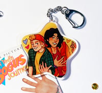 Image 3 of Bill and Ted Star-Shaped Collab Acrylic 2.5in Charm