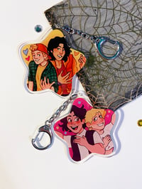 Image 1 of Bill and Ted Star-Shaped Collab Acrylic 2.5in Charm