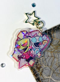 Image 3 of Invader Zim 2.5in Collab Holographic Acrylic Charm