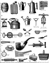 Kitchen/Baskets/Pipe Rubber Stamps P101