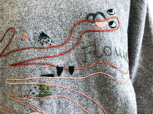 Image of Flow sweatshirt - upcycled, one of a kind, made of 100% wool