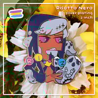 Image 2 of Prosciutto and Risotto Pride Enamel Pin