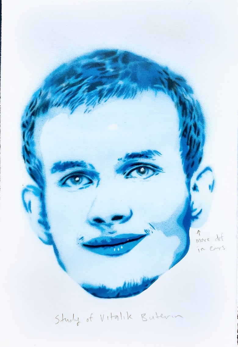 Image of Stencil study of Vitalik Buterin