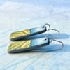 Contemporary Colourful Coast Inspired Drop Earrings with Silver Wires