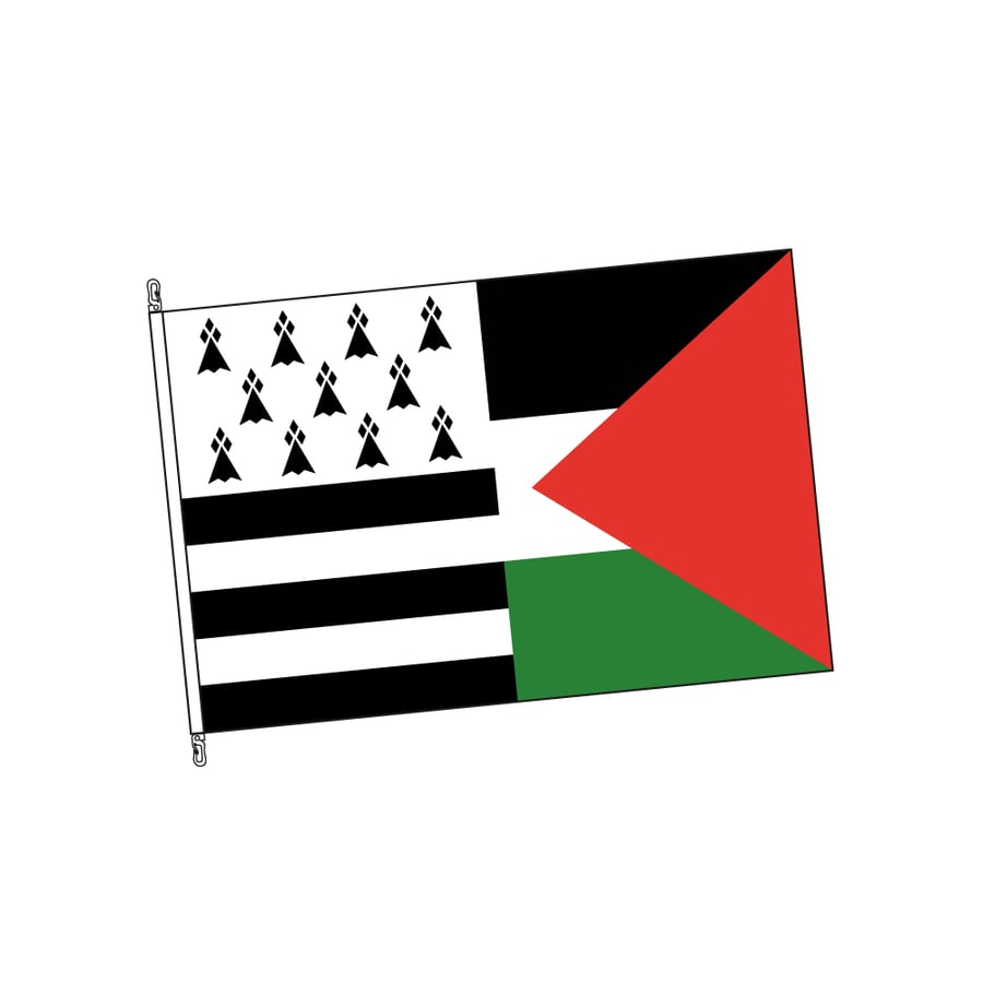 Image of Drapeau "Bretagne-Palestine" / Banniel "Breizh-Palestina"