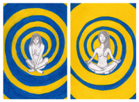 Image 1 of Diptych: Spiral I - Blue Yellow, Spiral II - Yellow Blue