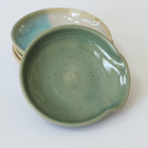 Image of Speckled Green Spoon rest