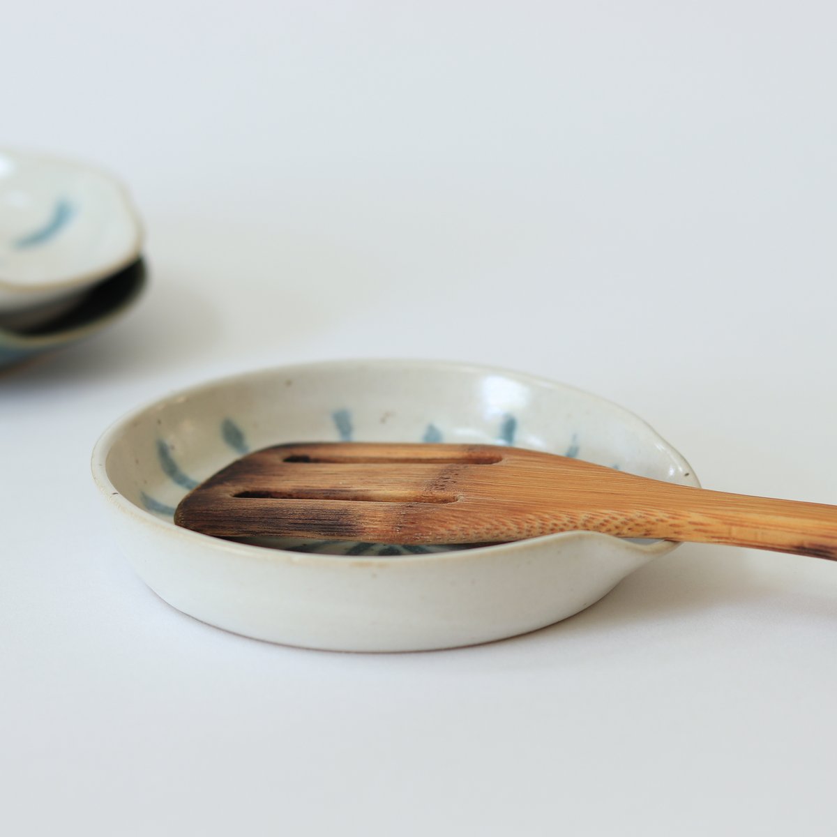 Image of Blue Stripes Spoon Rest