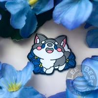 Image 1 of Floral Pets: Morning Glory Husky