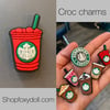 Starbucks red tea croc charm 