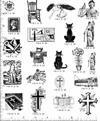 Image 1 of Religious/Justice/Cats Rubber Stamps P118