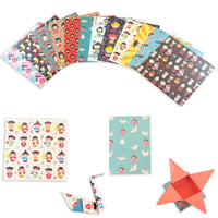 Image 4 of Origami paper with Japanese Kokeshi Doll designs