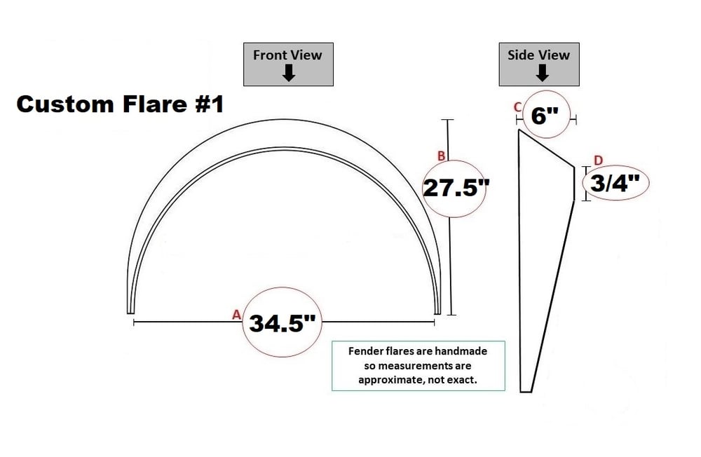 Ready To Ship: 6” Custom Flare #1  (2 flares total)