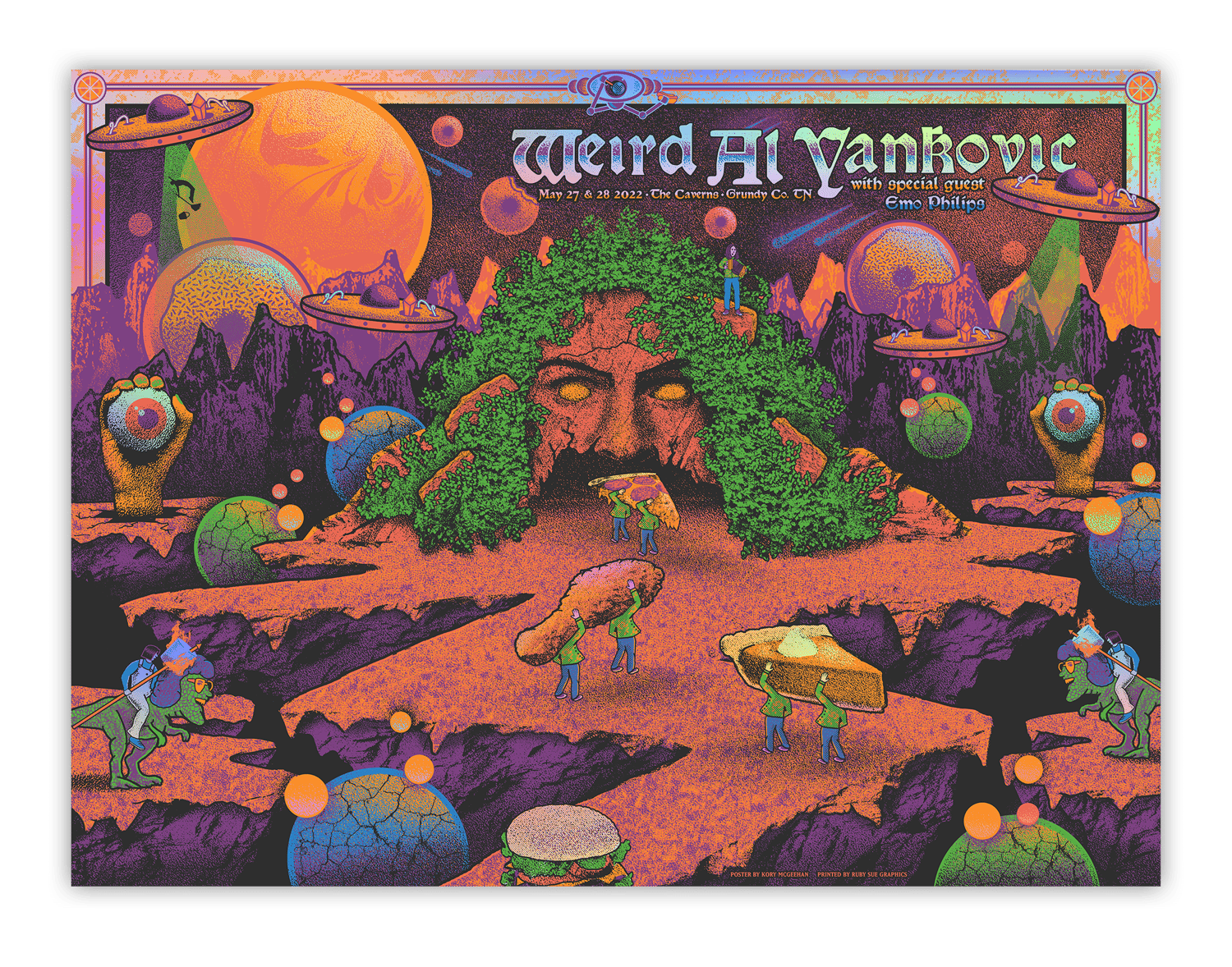 Weird Al Yankovic - Caverns 2022 Event Foil Poster