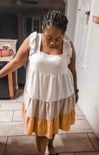 Image 2 of Khaki Block Dress (plus)