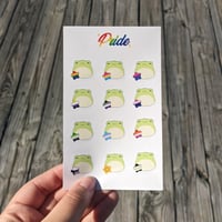 Pride Frogs sticker sheet