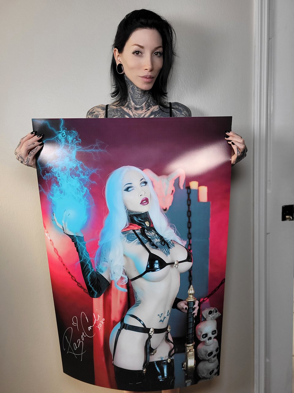 24x36 Lady Death signed poster 