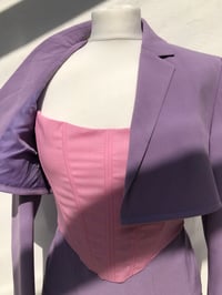 Image 2 of Lilac Pink Corset Three Piece 