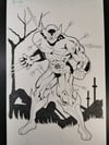 X-Men Wolverine Original Art | 11x17 Ink Sketch