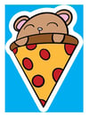 Paula's Pizza Bear Vinyl Sticker