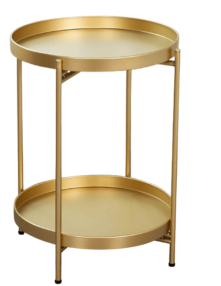 gold 2 tier side table