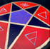 pentacle dark-purple/gold/red on wood disk Image 3