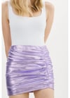 Lavender Metallic Leather Skirt