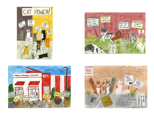 Image of Animal Activists note cards