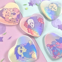 Image 3 of Sleepy Slashers | Holo Pinback Buttons