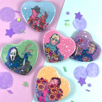 Image 1 of Flower Slasher Holo Pinback Buttons