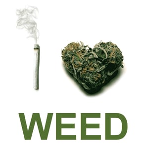 Image of I [heart] Weed Sticker Pack