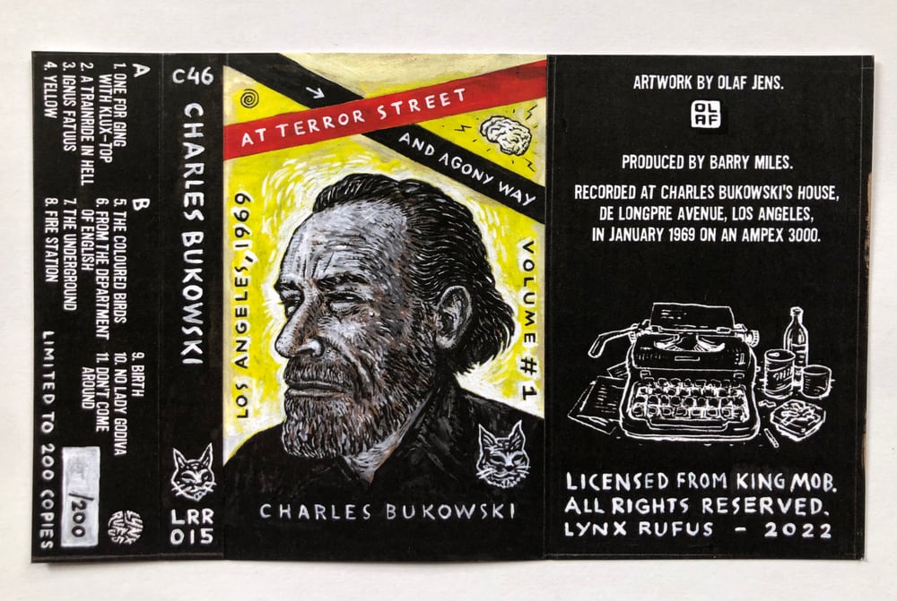 Charles Bukowski  “At Terror  Street And Agony Way” cassette LRR-015