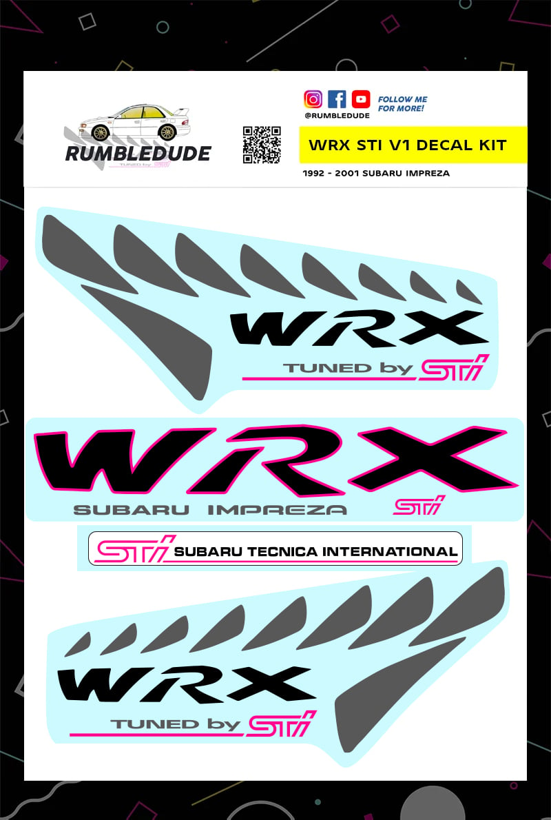 WRX STI (V1) Full Decal Kit