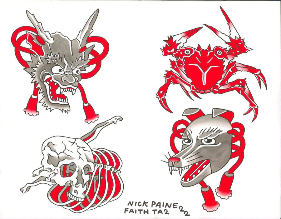 Image of Masks 11x14 original flash sheet