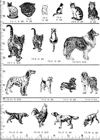 Image 1 of Cat & Dog Rubber Stamps P73