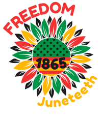 Image 2 of FREEDOM 1865 JUNETEENTH FLOWER UNISEX T-SHIRT