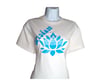 Ladies Lotus Collection White W/Blue Lotus Flower "Wisdom" T-Shirt