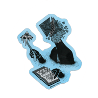 Image 2 of GOD OF LOVE VAPORWAVE STICKER