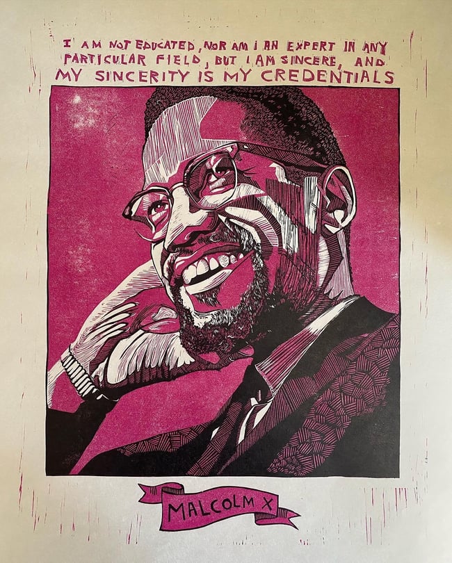 "My Sincerity" Limited Edition Malcolm X Pink//Black