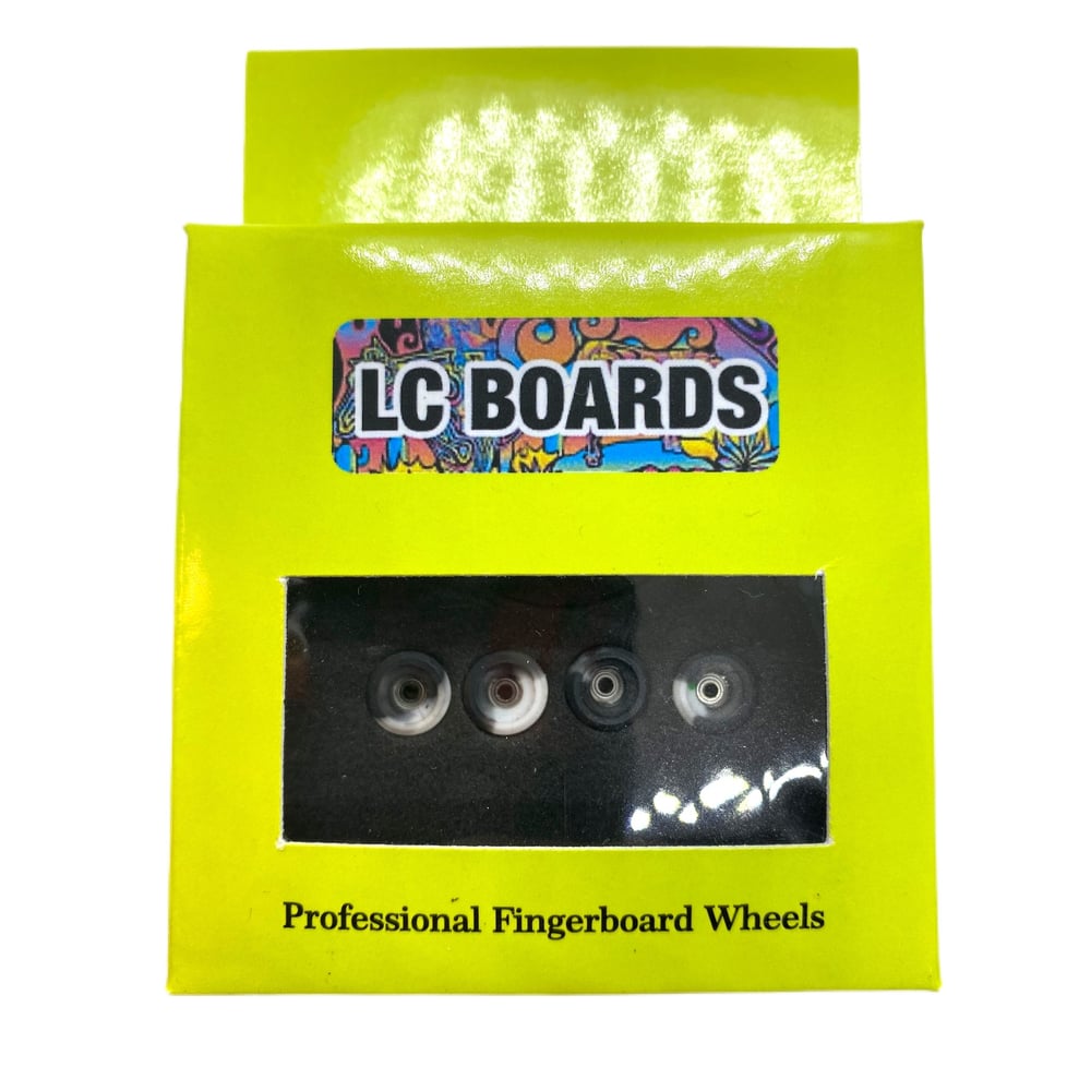 LC BOARDS Urethane Swirl Bowl Wheels Black/White/Green
