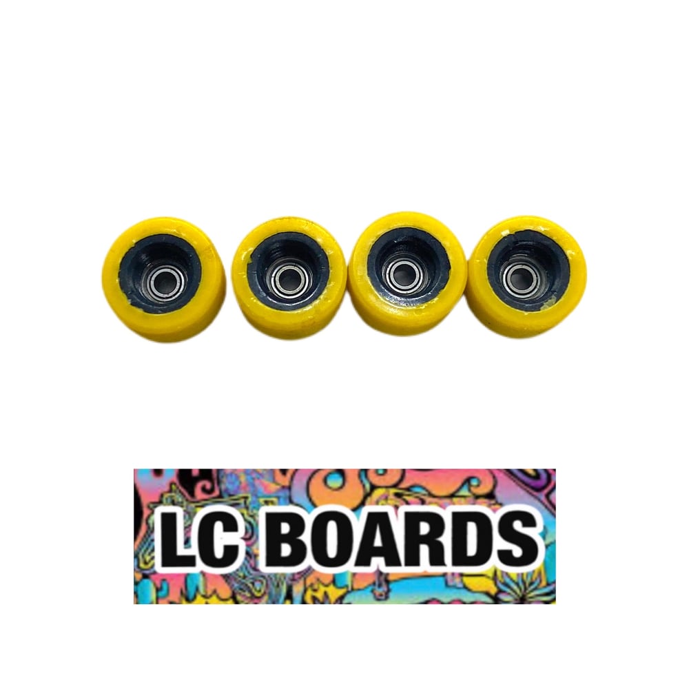 LC BOARDS Urethane Dual Core Wheels Black/ Yellow