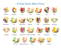 Image 1 of Pride Gem Mini Enamel Pins