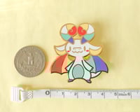 Image 2 of Sapphic Stripes Pride Dragon Enamel Pin