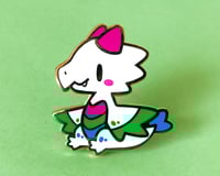 Image 1 of Polysexual Pride Dragon Enamel Pin
