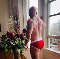 Image 2 of Red & White Briefs
