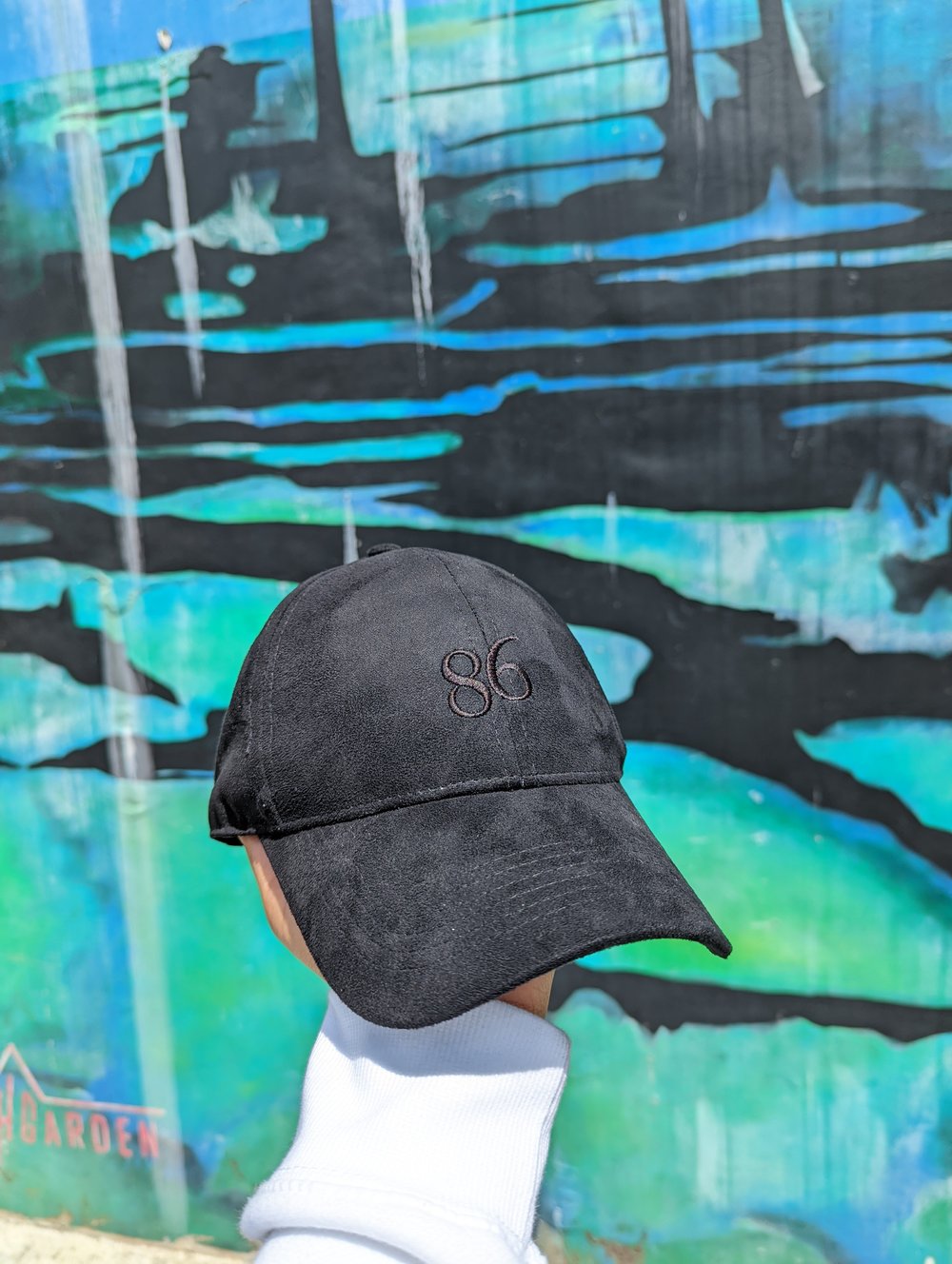 Double Black Suede Cap